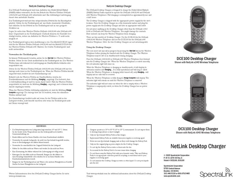 SpectraLink DCE100 User manual