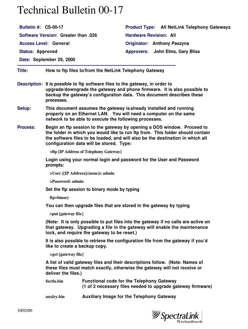 SpectraLink MOG600 Service manual