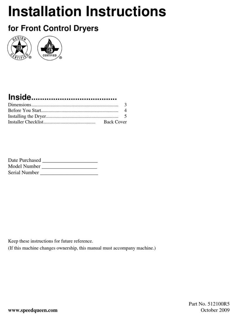Speed Queen ADE41F User manual