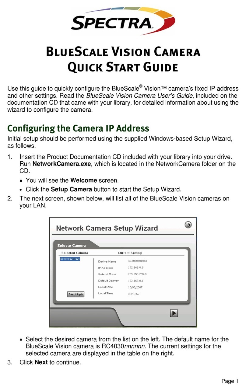 Spectra Spectra BlueScale Vision quick start guide