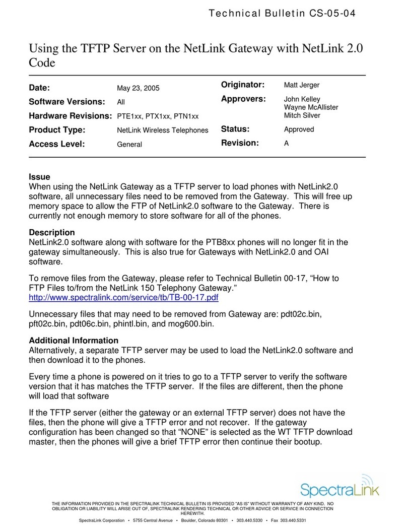 SpectraLink PTE140 Service manual