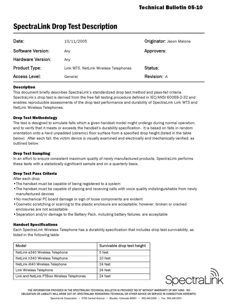 SpectraLink NetLink i640 Service manual