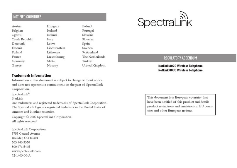 SpectraLink NetLink 8020 Manual
