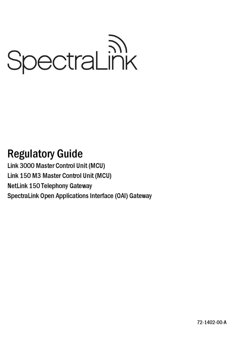 SpectraLink TGA116 Regulatory guide