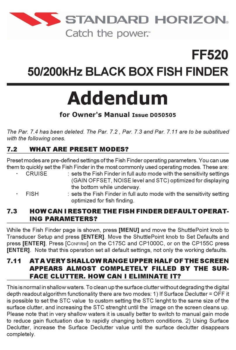 Standard Horizon CP1000C Owner's manual addendum Standard Horizon CP1000C Owner's manual addendum