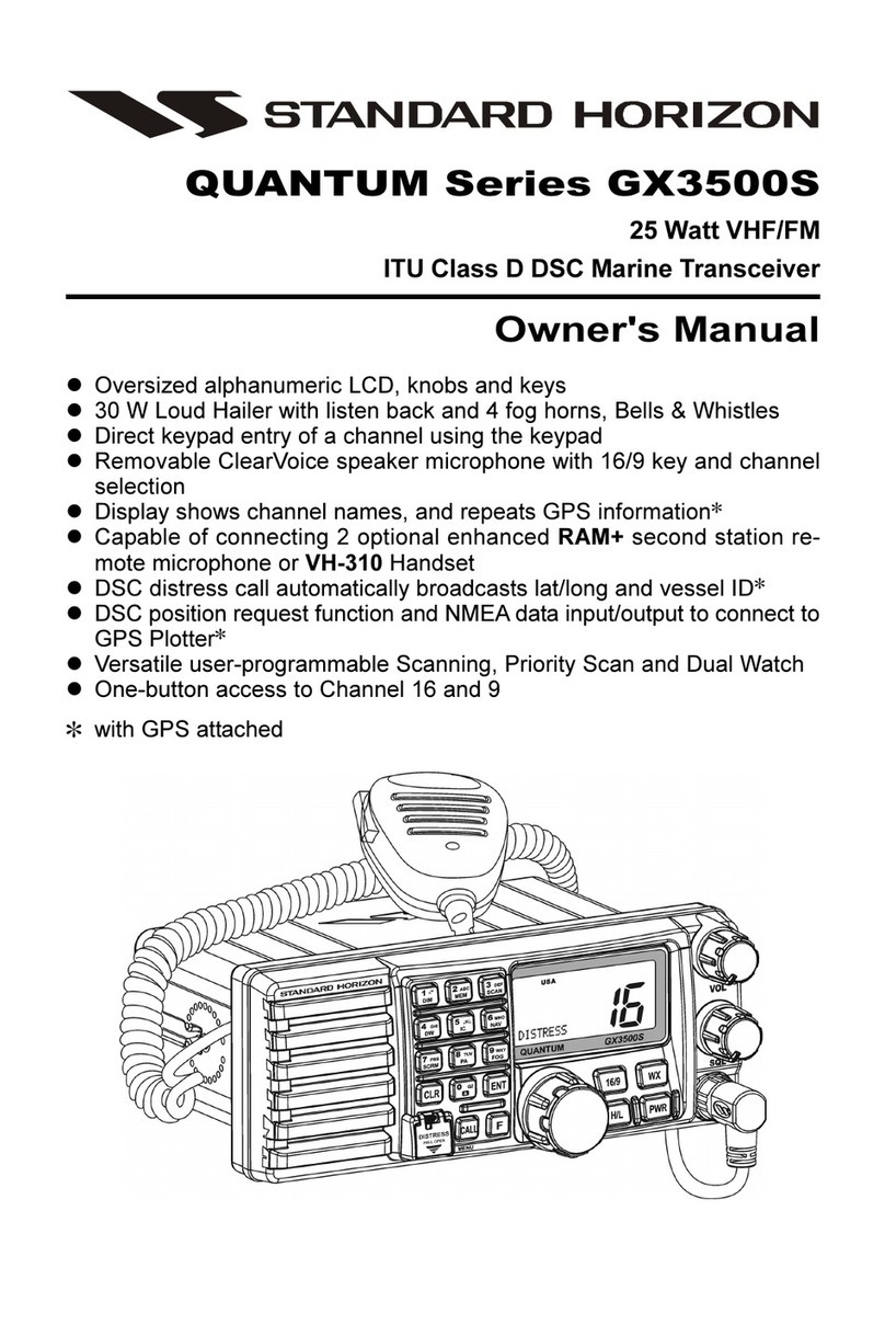 Standard Horizon QUANTUM Series GX3500S owner's manual