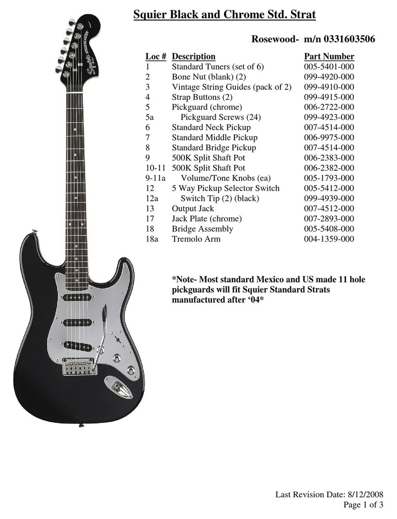 Squier Black and Chrome Std User manual Squier Black and Chrome Std User manual