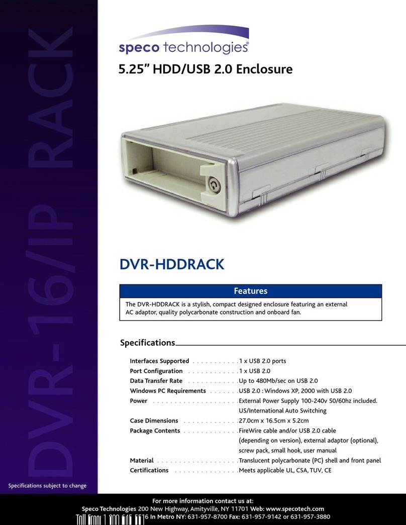 Speco DVR-16/IP Specifications