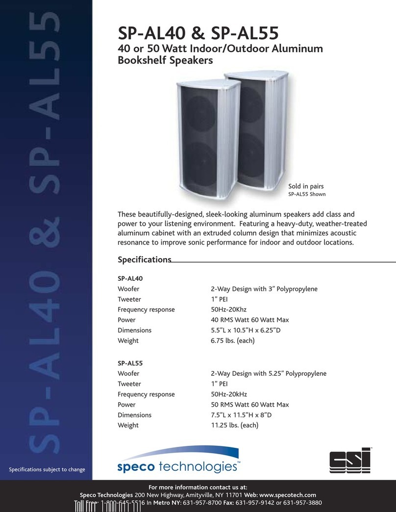 Speco SP-AL40 User manual