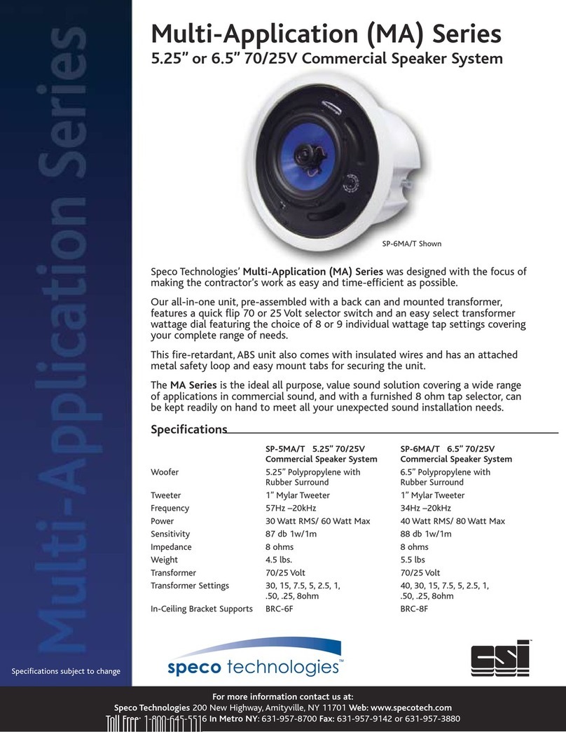 Speco SP-5MA/T User manual