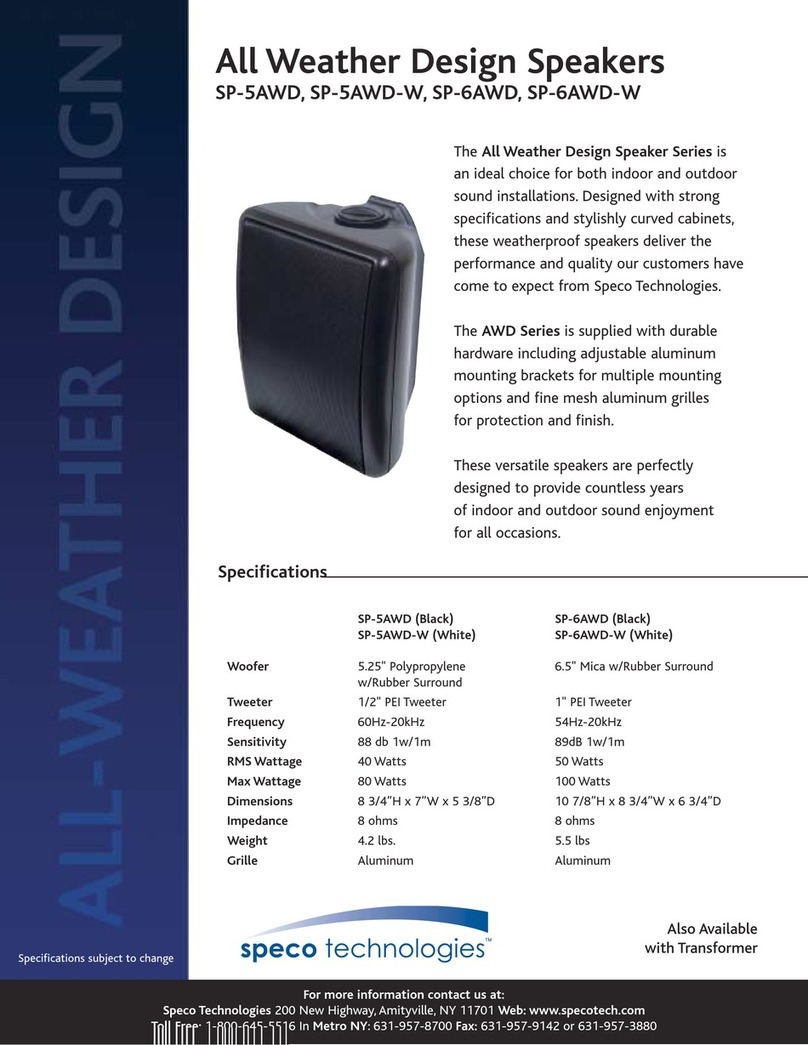 Speco SP-5AWD User manual