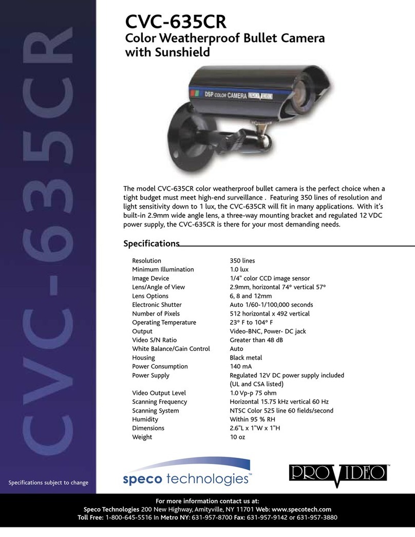 Speco CVC-635CR Specifications