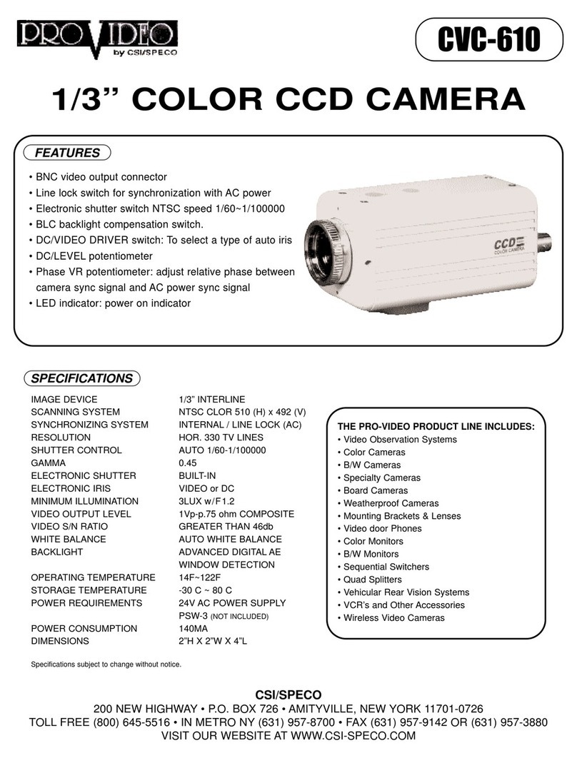 Speco CVC-610 User manual Speco CVC-610 User manual