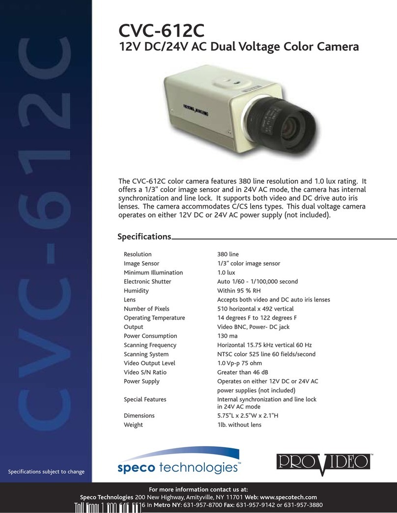 Speco CVC-612C Specifications