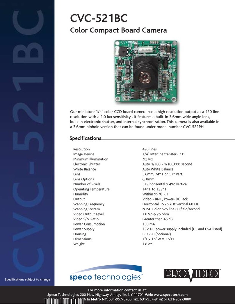 Speco CVC-521BC Specifications