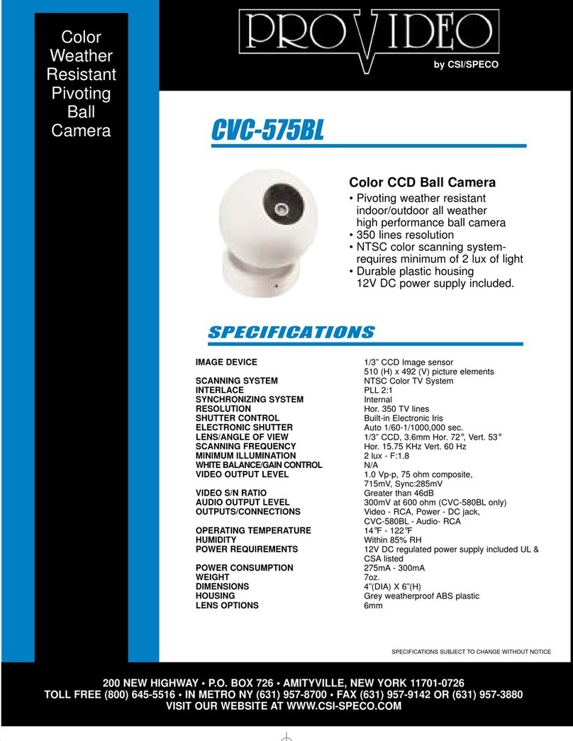 Speco CVC-575BL Specifications