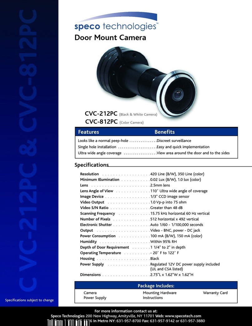 Speco CVC-212PC User manual