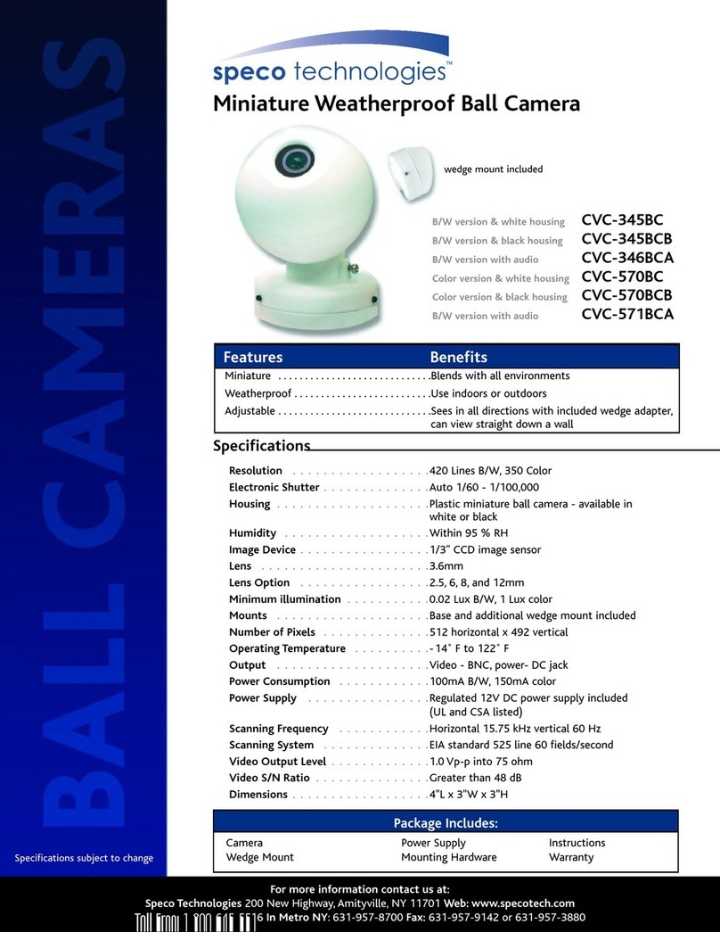 Speco CVC-345BC User manual
