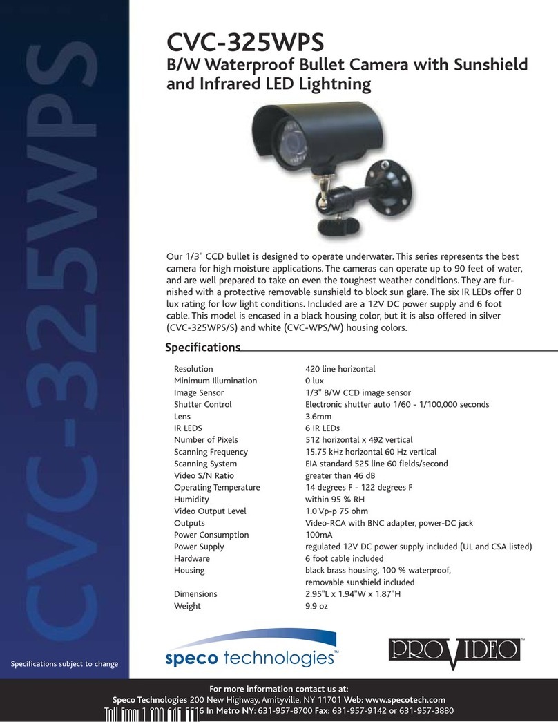 Speco CVC-325WPS User manual