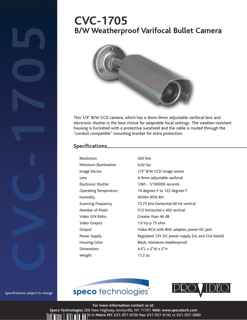Speco CVC-1705 Specifications
