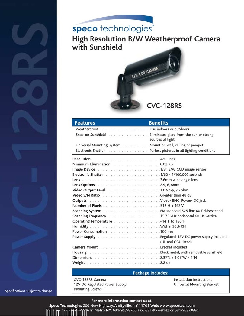 Speco CVC-128RS Owner's manual