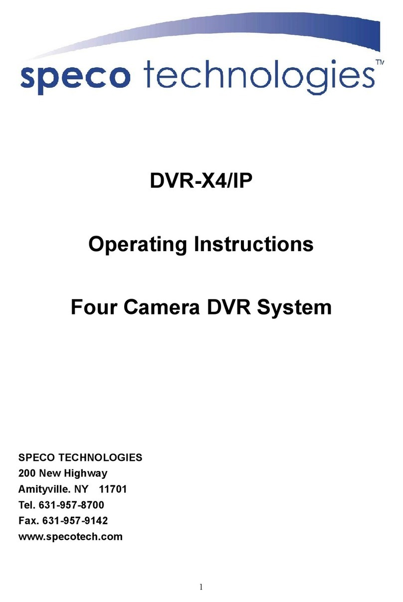 Speco DVR-X4/IP operating instructions