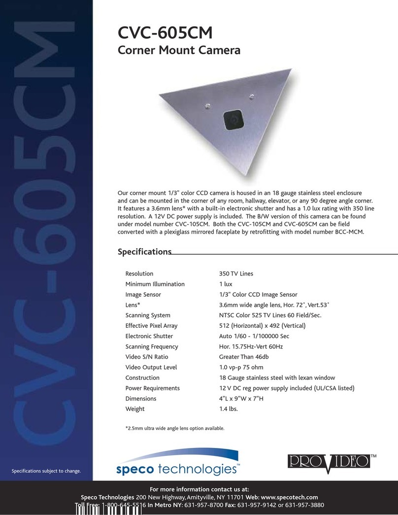 Speco CVC-105CM Specifications