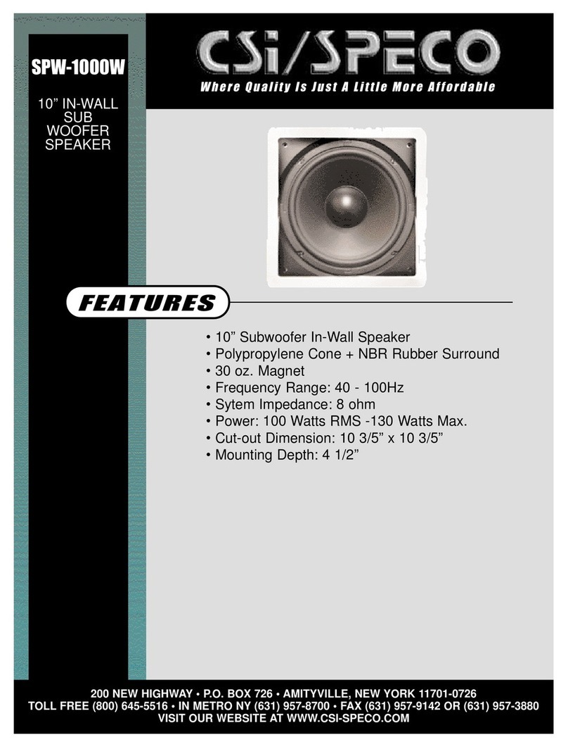 Speco SPW-1000 Features