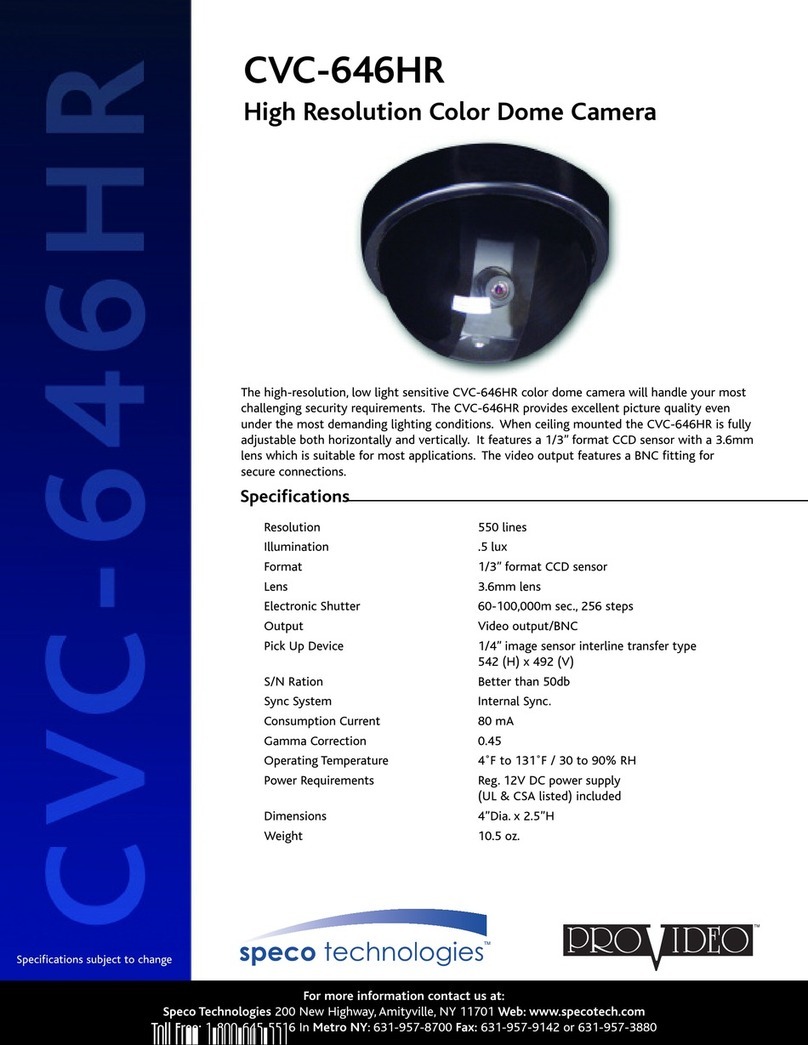 Speco ProVideo CVC-646HR User manual