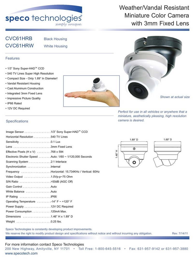 Speco CVC-61HRB User manual