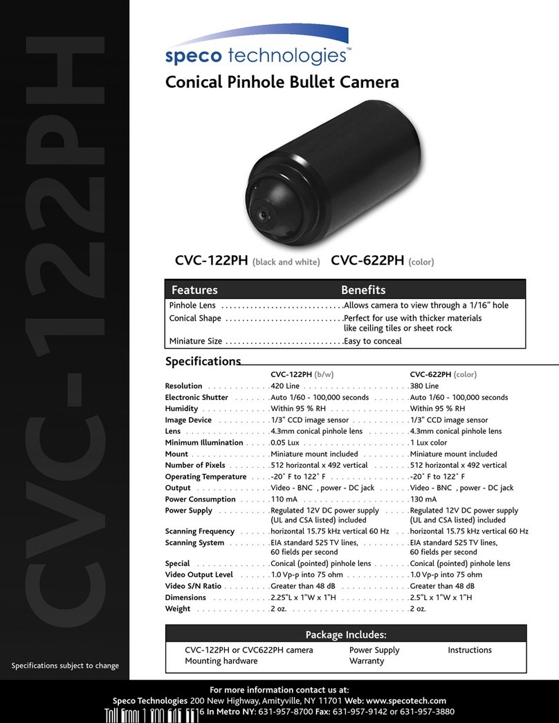 Speco CVC-622PH User manual