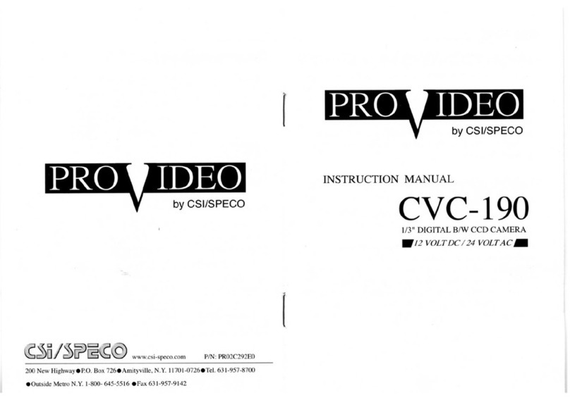 Speco PROVIDEO CVC-190 User manual Speco PROVIDEO CVC-190 User manual