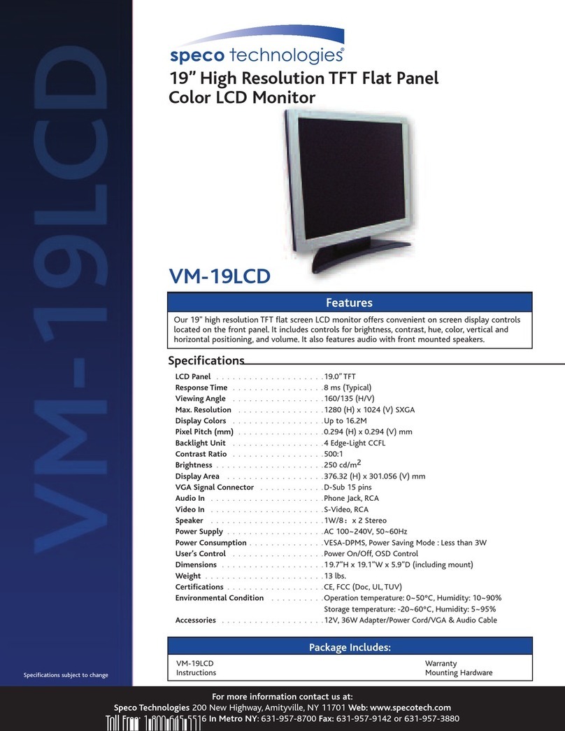 Speco VM-19LCD User manual