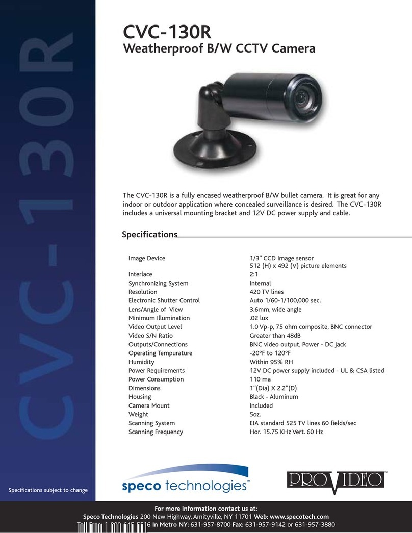 Speco CVC-130R Specifications