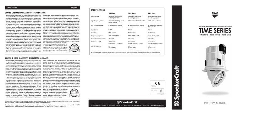SpeakerCraft TIME One user guide