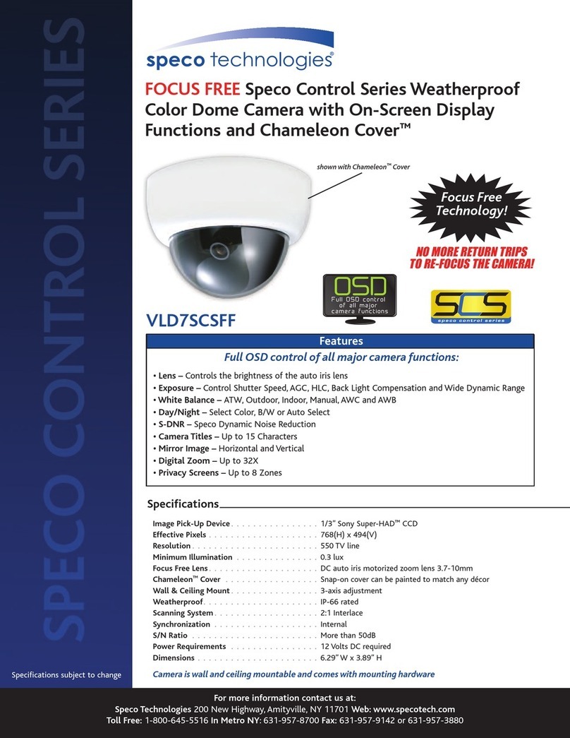 Speco VL-D7SCSFF User manual