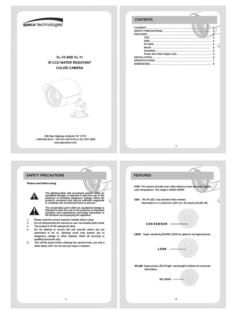 Speco VL-10 instruction manual