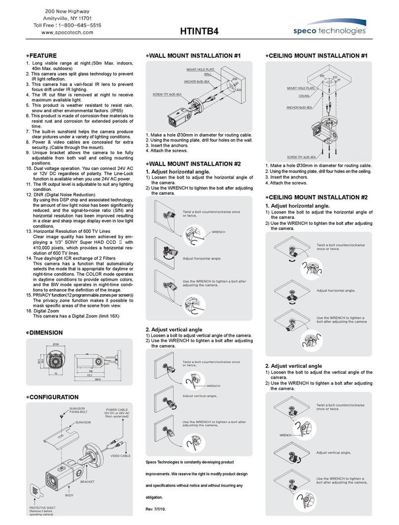 Speco HT-INTB4 User manual Speco HT-INTB4 User manual