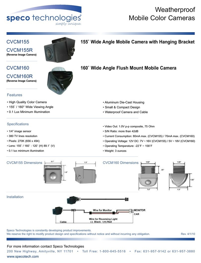 Speco CVC-M160 Specifications