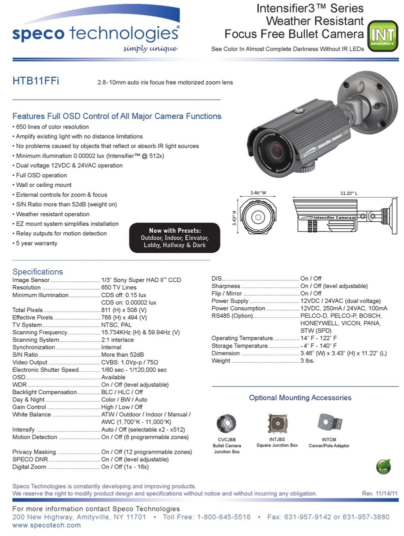 Speco HTB11FFi User manual