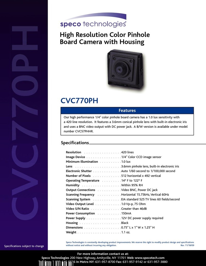Speco CVC-770PHSCS User manual Speco CVC-770PHSCS User manual