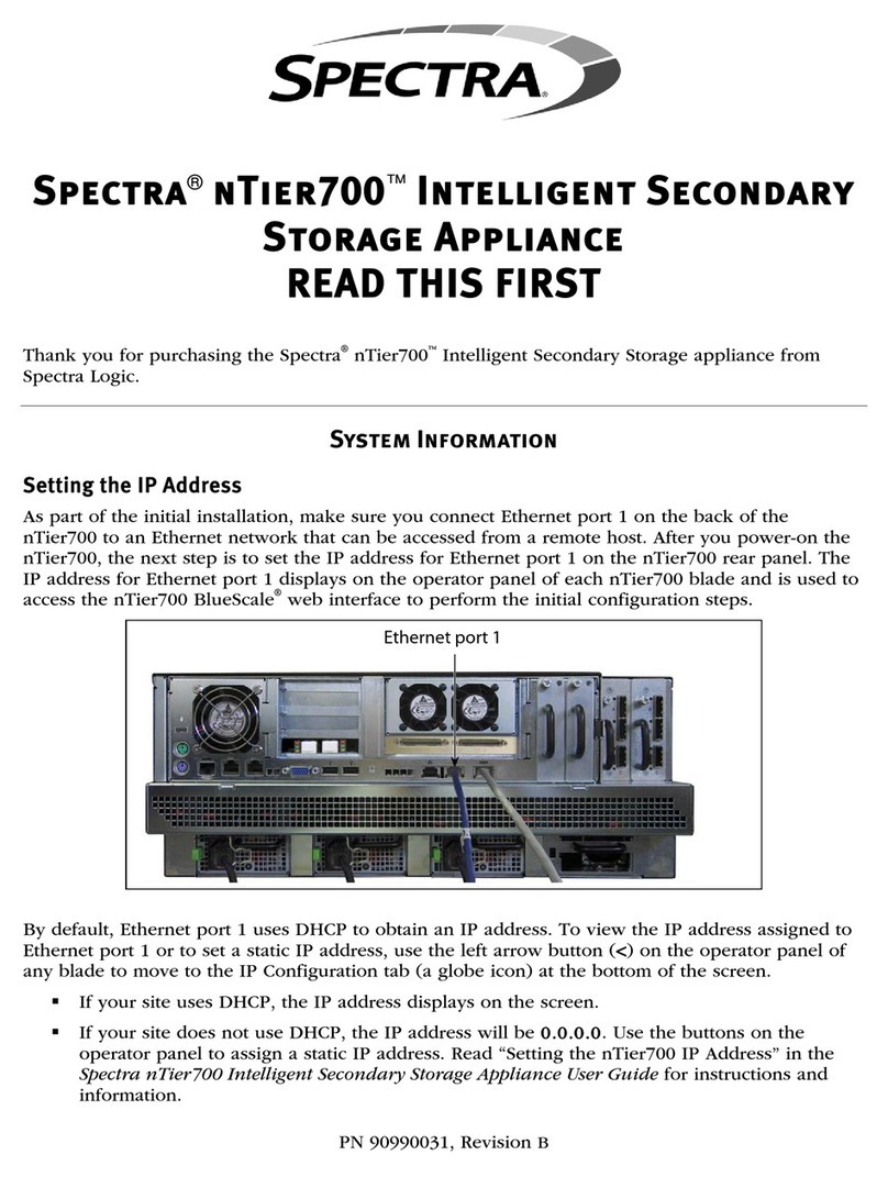Spectra Logic Spectra nTier700 Instruction sheet Spectra Logic Spectra nTier700 Instruction sheet