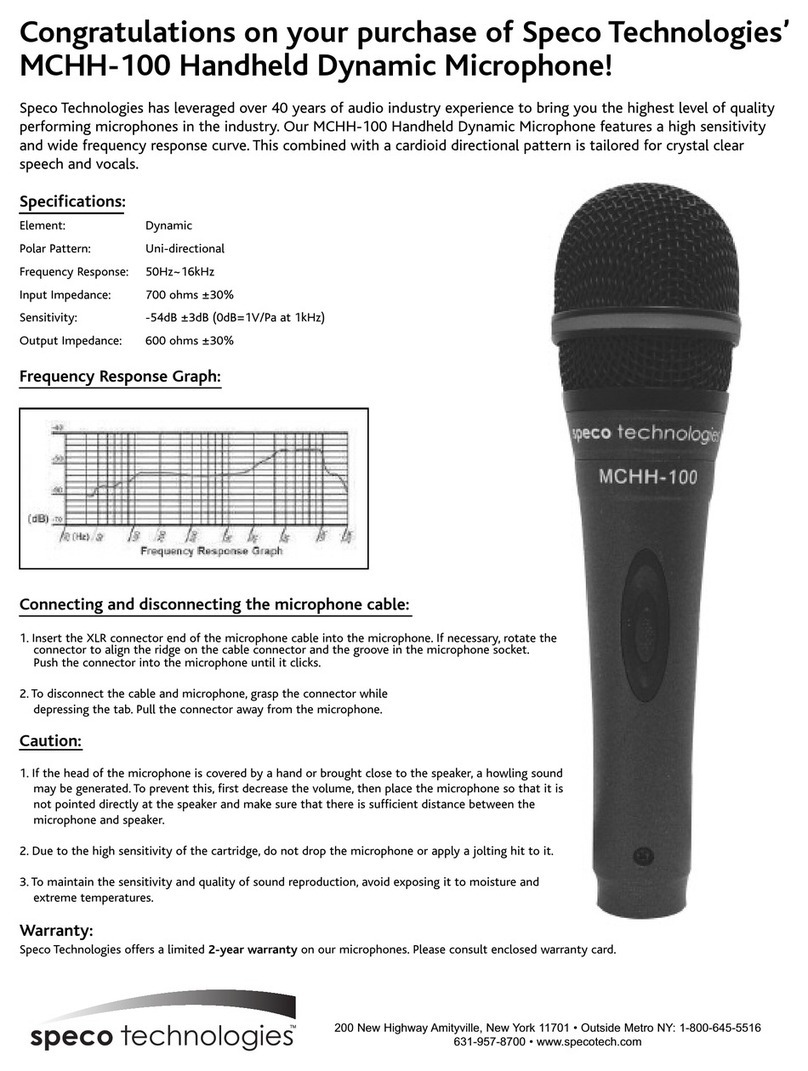 Speco MCHH-100 user guide