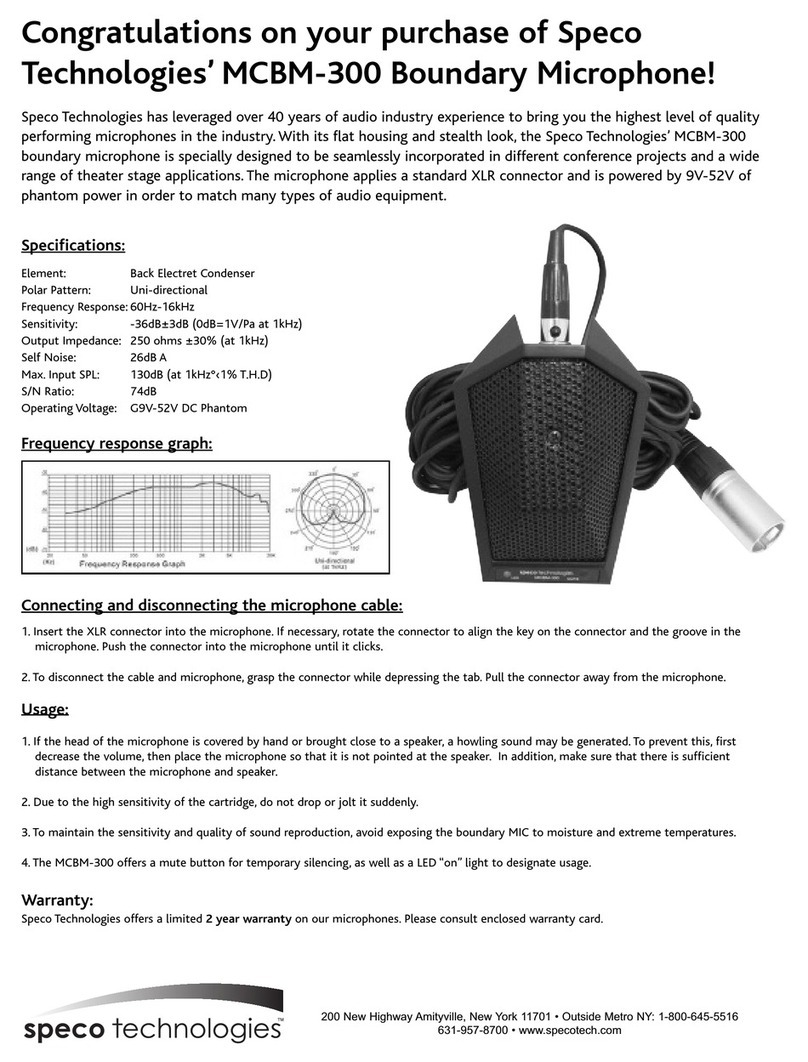 Speco MCBM-300 manual