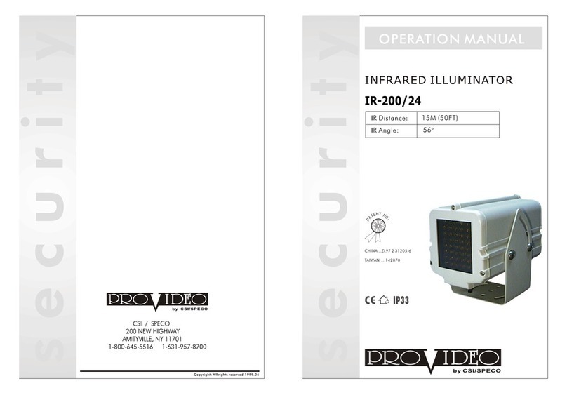 Speco IR-200/24 Operation manual