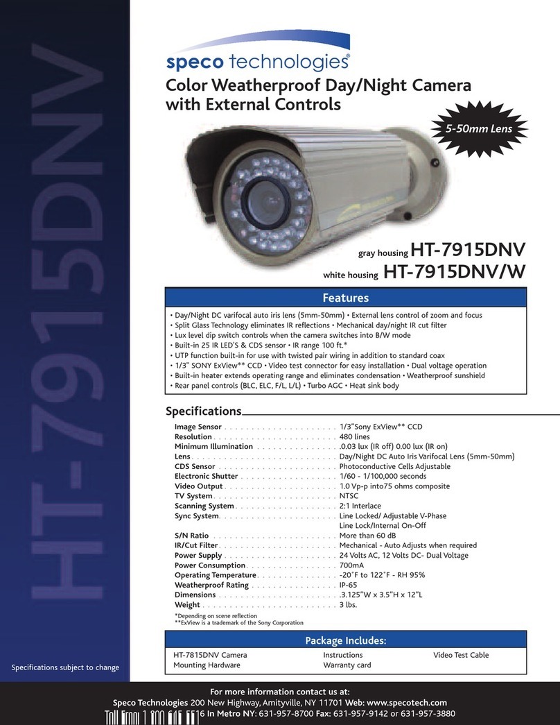 Speco HT-7815DNV User manual Speco HT-7815DNV User manual