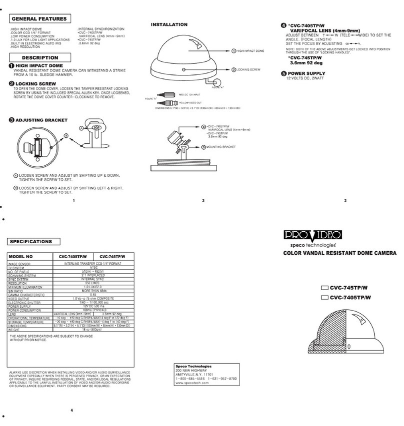 Speco CVC-745TP User manual