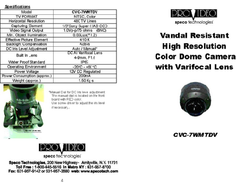 Speco CVC-7WMTDV User manual
