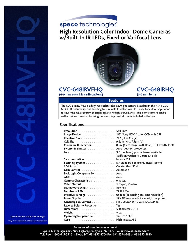 Speco CVC-648IRHQ User manual
