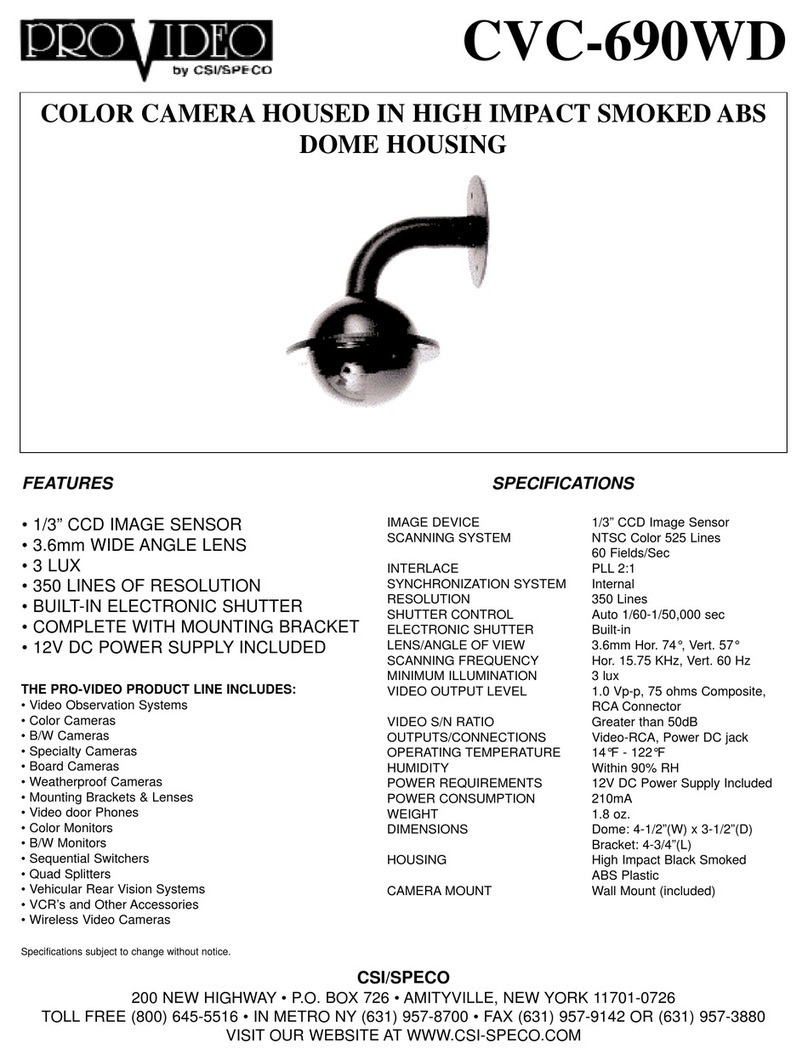Speco CVC-690WD User manual
